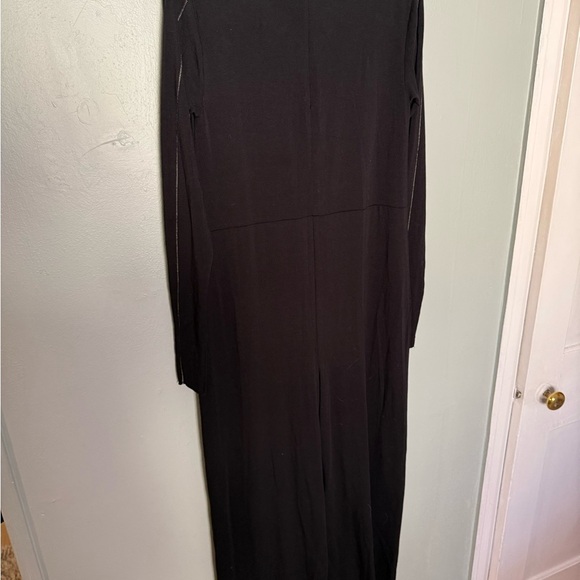 Thom Krom long sleeve jumpsuit in black minimalist attire comfort - Picture 6 of 9